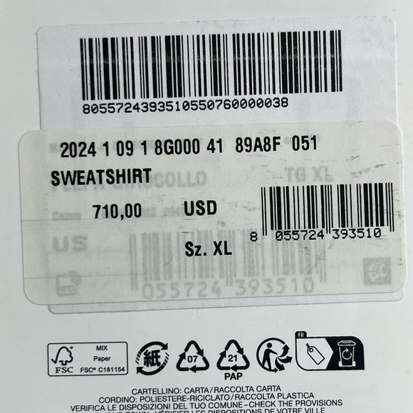 Authentic Moncler Men’s Archive Terry Sweatshirt size XL - Picture 8 of 12